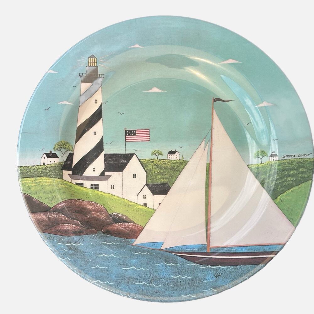Coastal Breeze Sakura Evolution Lrg Melamine Serving Plate Platter Warren Kimble
